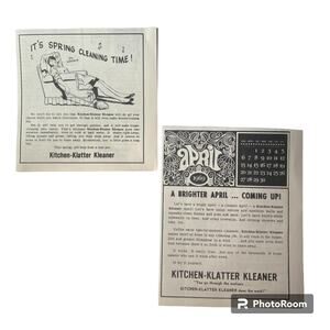 Vtg Kitchen Klatter Kleaner Print Advertisement Set 2 April 1969 Powder Cleaner